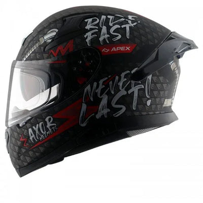 Axor APEX RIDEFAST DULL BLACK RED Helmet - Biker.Store - www.biker.store