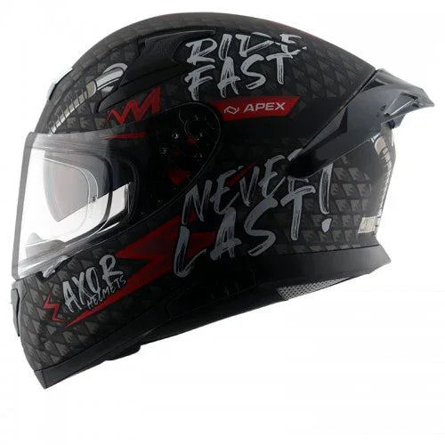 Axor APEX RIDEFAST DULL BLACK RED Helmet - Biker.Store - www.biker.store