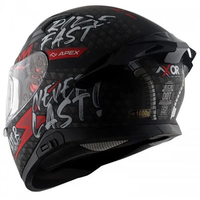 Axor APEX RIDEFAST DULL BLACK RED Helmet - Biker.Store - www.biker.store