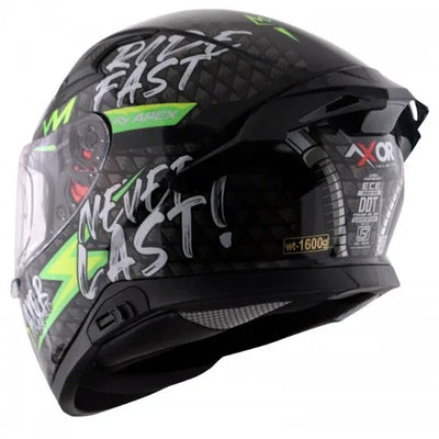 Axor APEX RIDEFAST BLACK NEON YELLOW Helmet - Biker.Store - www.biker.store
