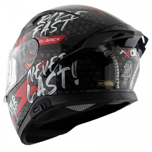 Axor APEX RIDEFAST BLACK RED Helmet - Biker.Store - www.biker.store