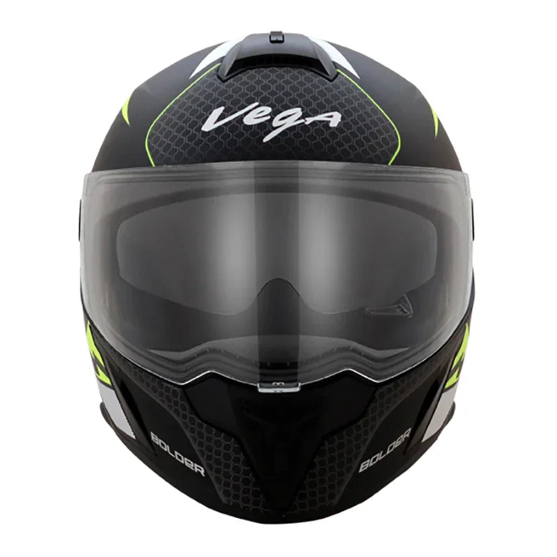 Vega Ryker D/V Bolder Dull Black Neon Yellow Helmet - Biker.Store - www.biker.store