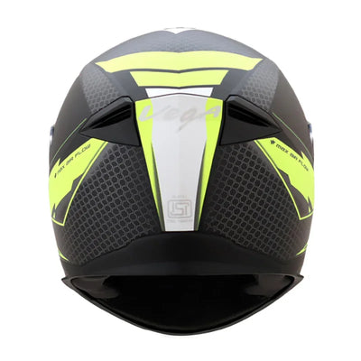 Vega Ryker D/V Bolder Dull Black Neon Yellow Helmet - Biker.Store - www.biker.store