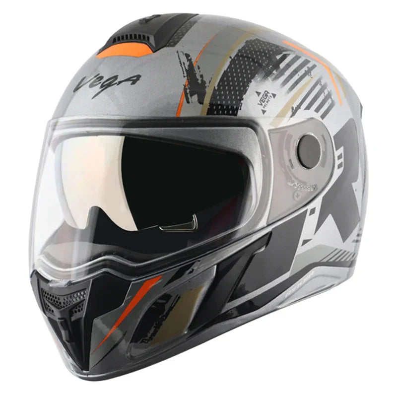 Vega Ryker D/V Attic Grey Black Helmet - Biker.Store - www.biker.store
