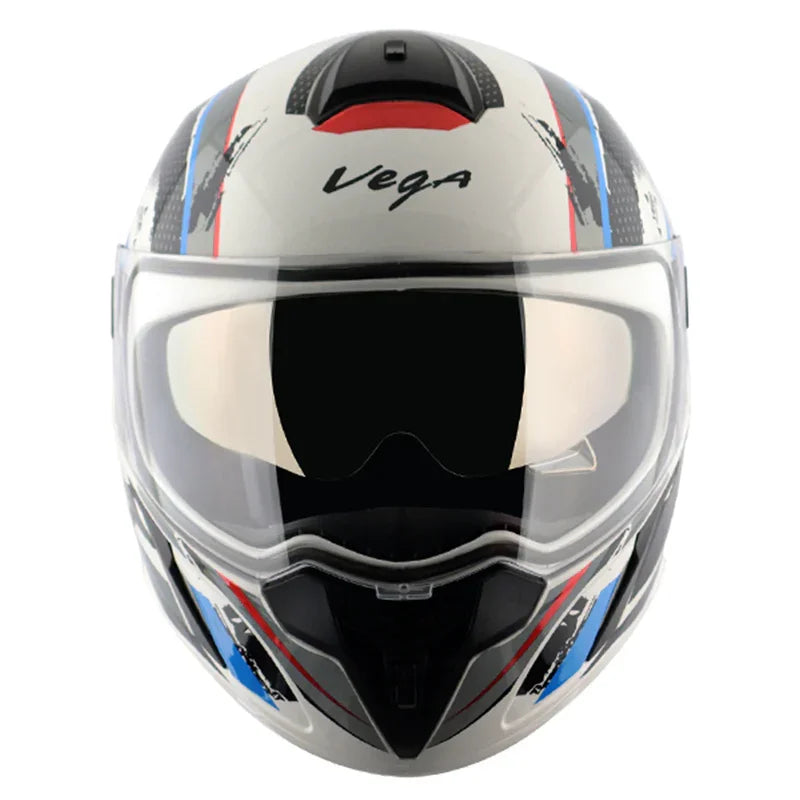 Vega Ryker D/V Attic White Blue Helmet - Biker.Store - www.biker.store
