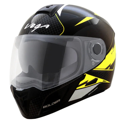 Vega Ryker D/V Bolder Black Neon Yellow Helmet - Biker.Store - www.biker.store