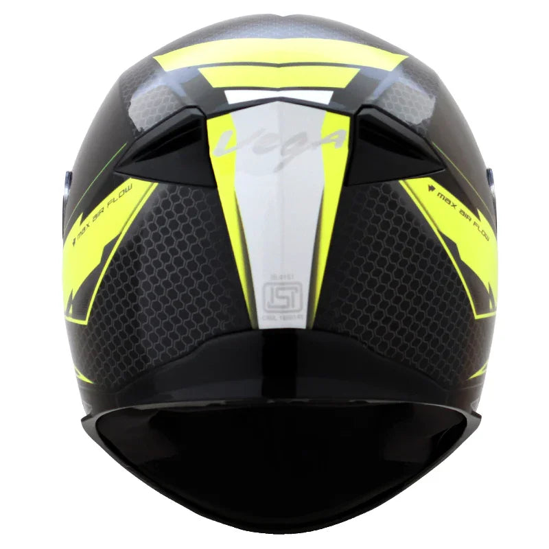 Vega Ryker D/V Bolder Black Neon Yellow Helmet - Biker.Store - www.biker.store