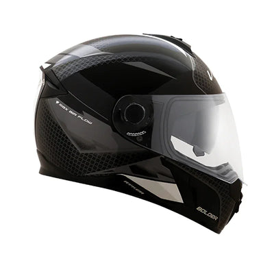 Vega Ryker D/V Bolder Black Silver Helmet - Biker.Store - www.biker.store