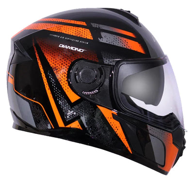 Vega Ryker D/V Diamond Black Orange Helmet - Biker.Store - www.biker.store