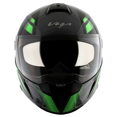 Vega Ryker D/V Diamond Black Green Helmet - Biker.Store - www.biker.store