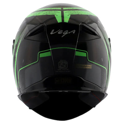 Vega Ryker D/V Diamond Black Green Helmet - Biker.Store - www.biker.store