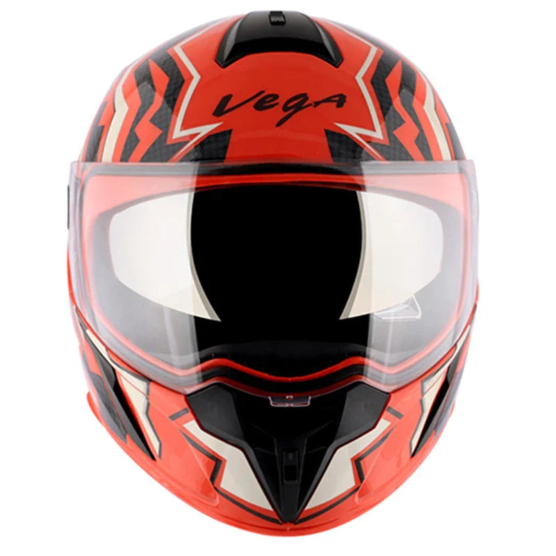 Vega Ryker D/V Elite Orange White Helmet - Biker.Store - www.biker.store