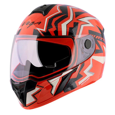 Vega Ryker D/V Elite Orange White Helmet - Biker.Store - www.biker.store