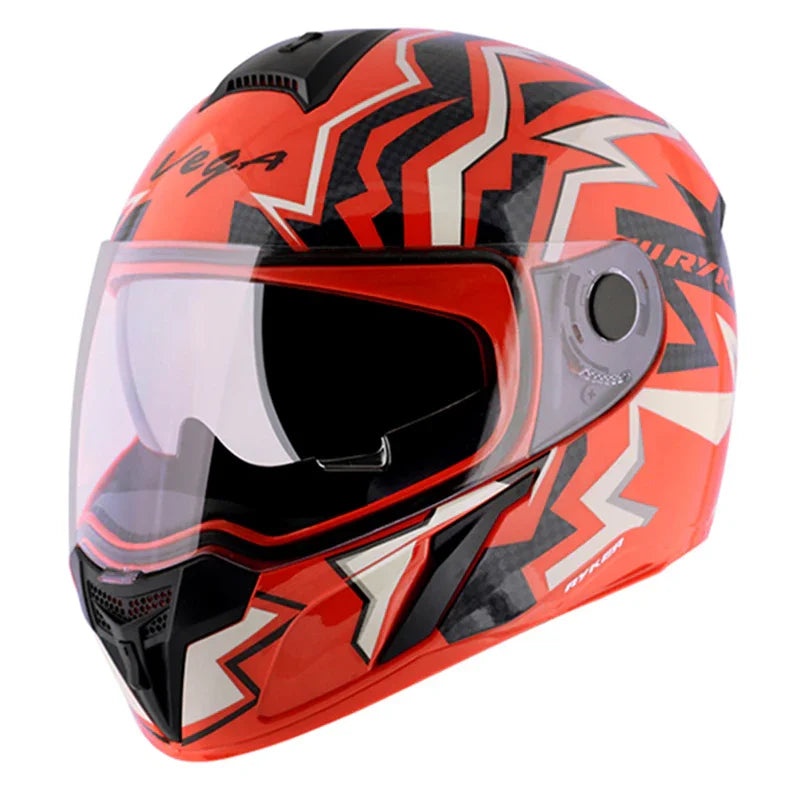 Vega Ryker D/V Elite Orange White Helmet - Biker.Store - www.biker.store