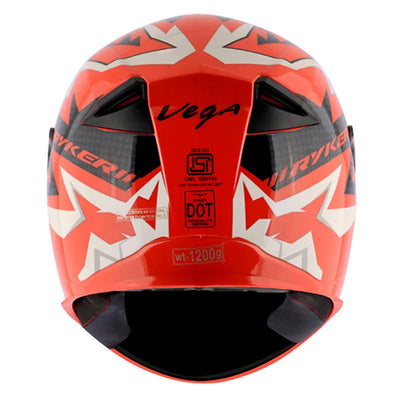 Vega Ryker D/V Elite Orange White Helmet - Biker.Store - www.biker.store