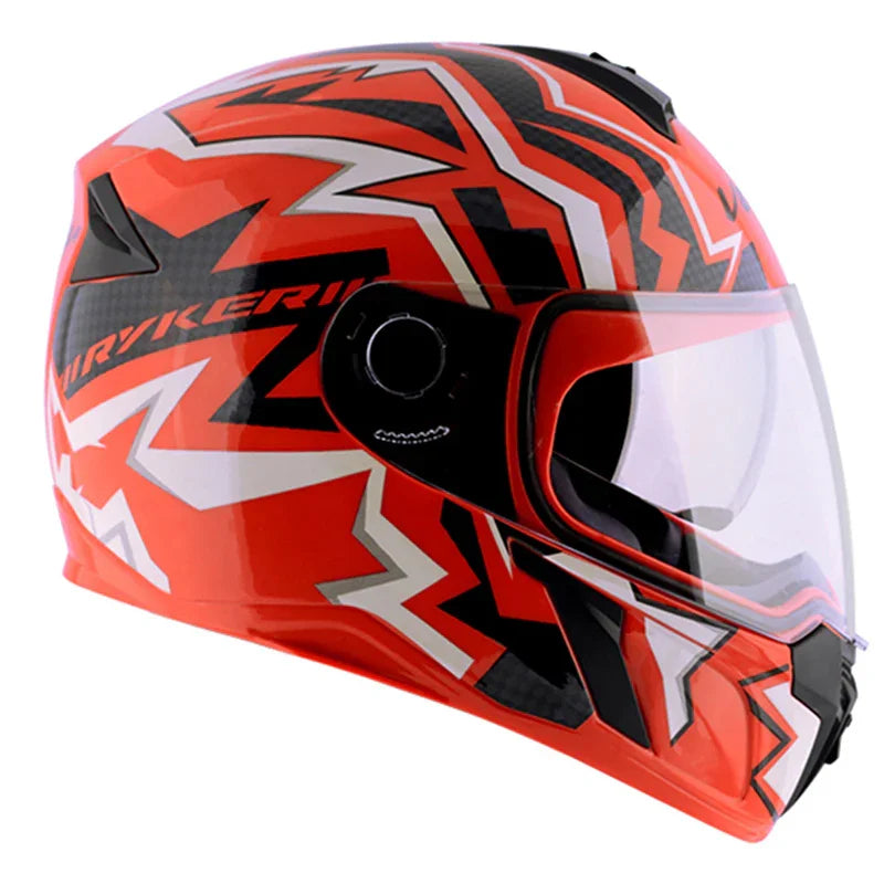 Vega Ryker D/V Elite Orange White Helmet - Biker.Store - www.biker.store