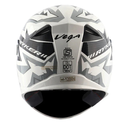 Vega Ryker D/V Elite White Grey Helmet - Biker.Store - www.biker.store