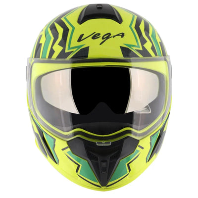 Vega Ryker D/V Elite Neon Yellow Green Helmet - Biker.Store - www.biker.store