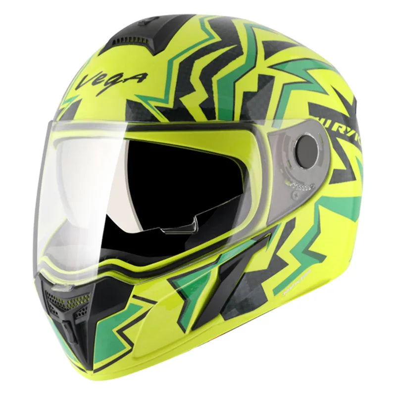 Vega Ryker D/V Elite Neon Yellow Green Helmet - Biker.Store - www.biker.store