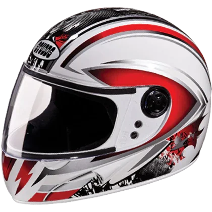 Studds Chrome D1 Decor White N2 Helmet - Biker.Store - www.biker.store