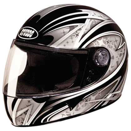 Studds Chrome D2 Decor Black N4 Helmet - Biker.Store - www.biker.store