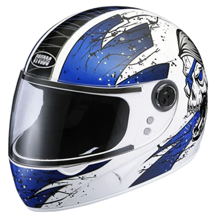 Studds Chrome D3 Decor White N1 Helmet - Biker.Store - www.biker.store