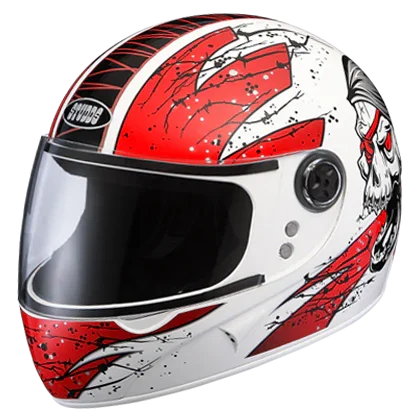 Studds Chrome D3 Decor White N2 Helmet - Biker.Store - www.biker.store