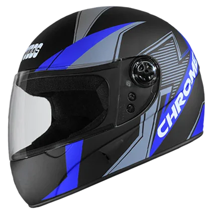 Studds Chrome D5 Decor Black N1 Helmet - Biker.Store - www.biker.store