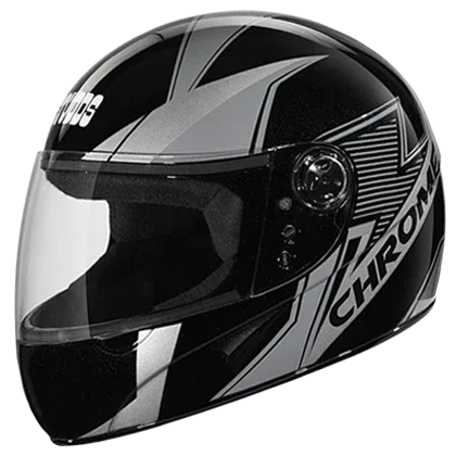 Studds Chrome D5 Decor Black N4 Helmet - Biker.Store - www.biker.store