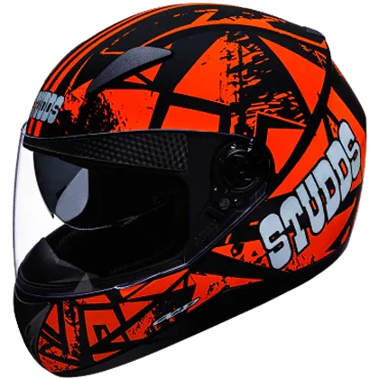 Studds SHIFTER D4 Decor Matt Black N10 Orange - Biker.Store - www.biker.store