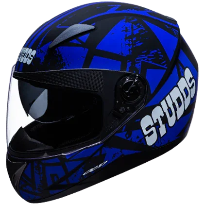 Studds SHIFTER D4 Decor Matt Black N1 Blue - Biker.Store - www.biker.store