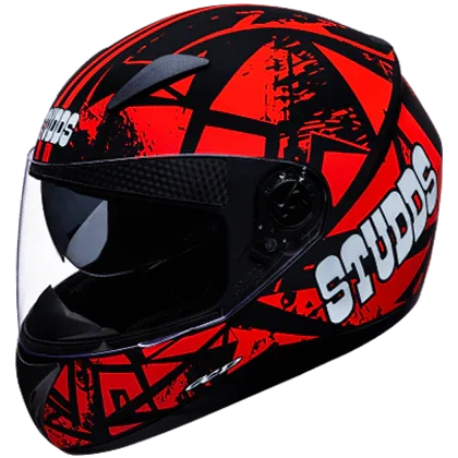 Studds SHIFTER D4 Decor Matt Black N2 Red - Biker.Store - www.biker.store