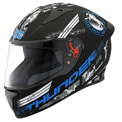 Studds Thunder D2 Decor With Spoiler MATT Black N1 - Biker.Store - www.biker.store