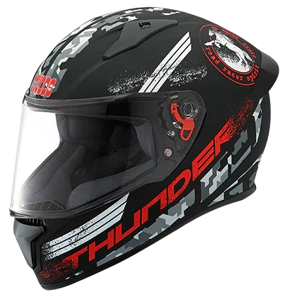 Studds Thunder D2 Decor With Spoiler MATT Black N2 - Biker.Store - www.biker.store