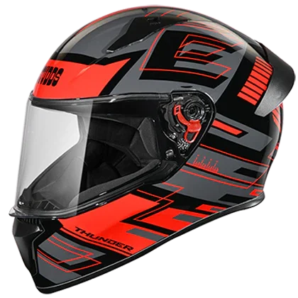 Studds Thunder D3 Decor With Spoiler Black N2 - Biker.Store - www.biker.store