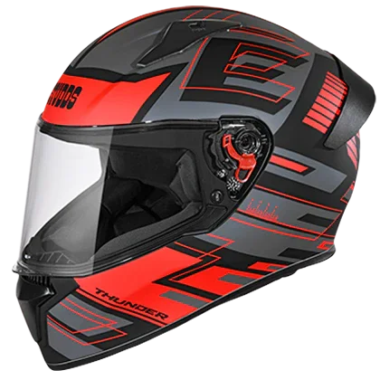 Studds Thunder D3 Decor With Spoiler MATT Black N2 - Biker.Store - www.biker.store