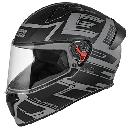 Studds Thunder D3 Decor With Spoiler MATT Grey N9 - Biker.Store - www.biker.store