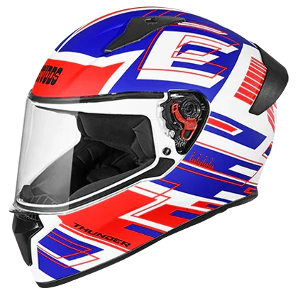 Studds Thunder D3 Decor With Spoiler MATT White N2 - Biker.Store - www.biker.store