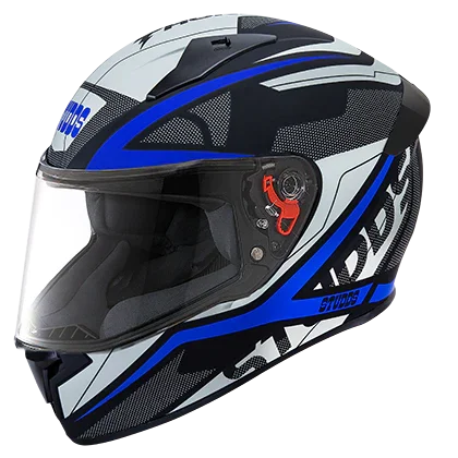 Studds Thunder D4 Decor With Spoiler Matt Blue N1 - Biker.Store - www.biker.store