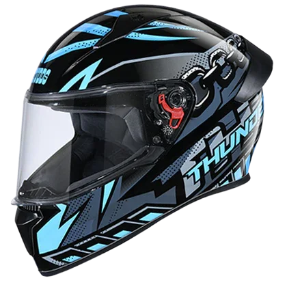 Studds Thunder D5 Decor With Spoiler Black N1 - Biker.Store - www.biker.store