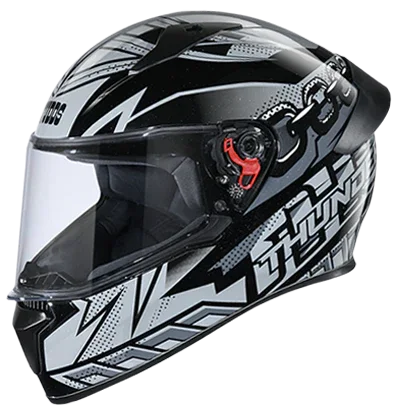 Studds Thunder D5 Decor With Spoiler Black N4 - Biker.Store - www.biker.store