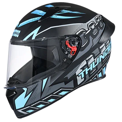Studds Thunder D5 Decor With Spoiler Matt Black N1 - Biker.Store - www.biker.store