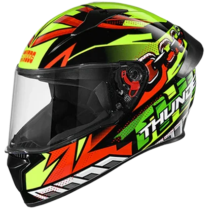 Studds Thunder D5 Decor With Spoiler Matt Black & Red N5 - Biker.Store - www.biker.store