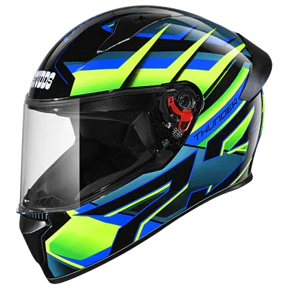 Studds Thunder D6 Decor With Spoiler Black Green N1 - Biker.Store - www.biker.store