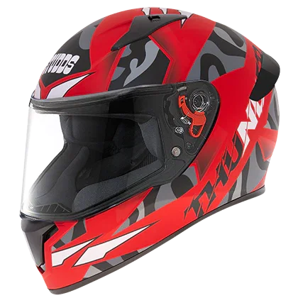 Studds Thunder D7 Decor With Spoiler Matt Red N9 - Biker.Store - www.biker.store