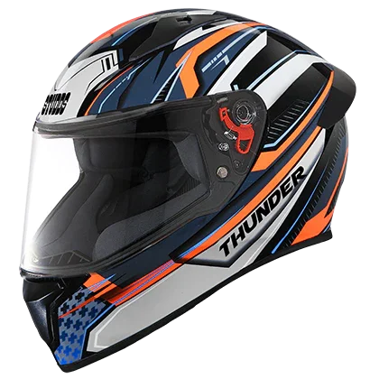 Studds Thunder D8 Decor With Spoiler Black N4 - Biker.Store - www.biker.store