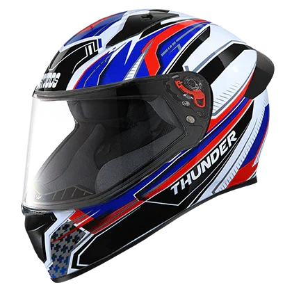 Studds Thunder D8 Decor With Spoiler White N1 - Biker.Store - www.biker.store