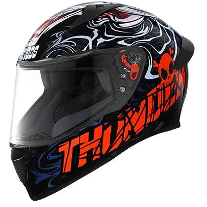 Studds Thunder D9 Decor With Spoiler Black N2 - Biker.Store - www.biker.store