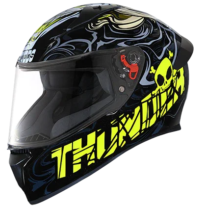 Studds Thunder D9 Decor With Spoiler Black N5 - Biker.Store - www.biker.store