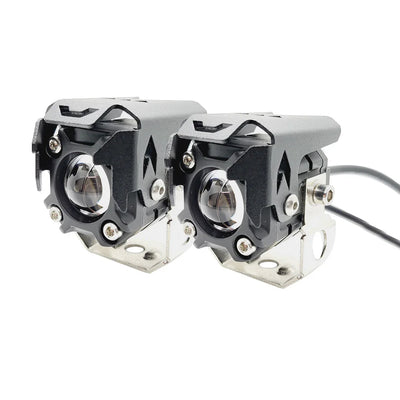 HJG 120W Projector Fog Light LED Work Light Fog Lamp Dual Color Motorcycle Lights Spot Light High beam/Low beam Electric Cars (Headlights) (12-80V DC – 60W) - Biker.Store - www.biker.store